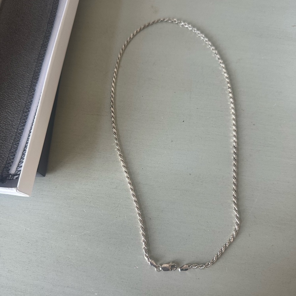 .925 made in Italy silver rope necklace